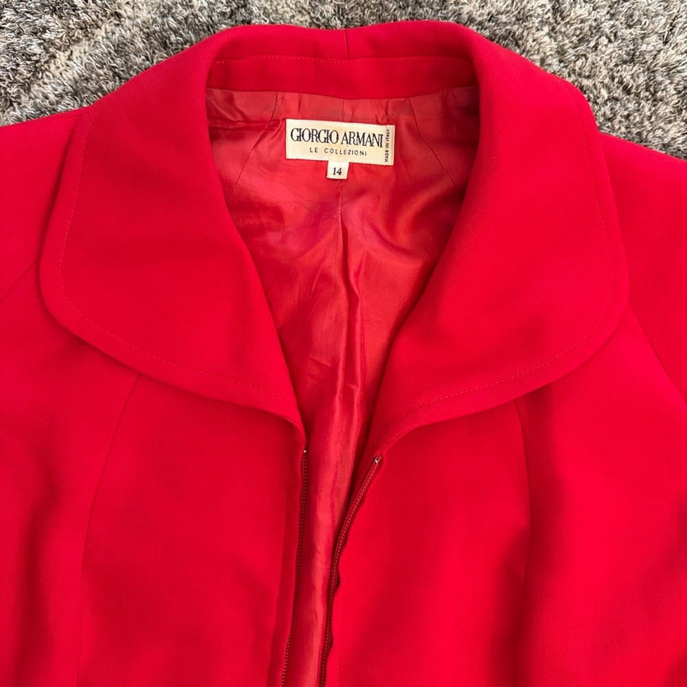 Giorgio Armani Women's Vibrant Red Blazer